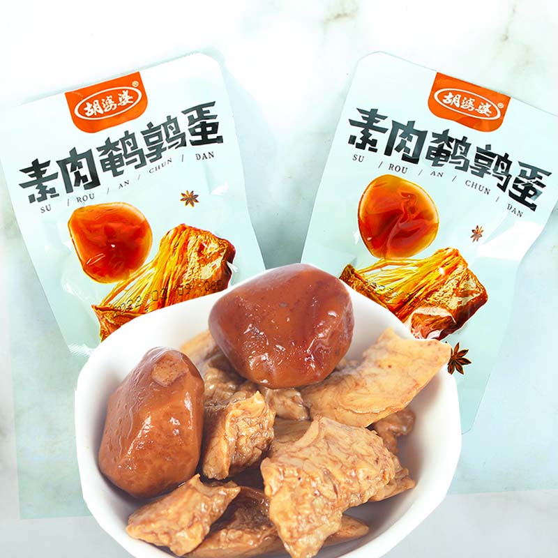Granny Hu Vegetarian Meat Quail Egg Spicy Spicy Quail Egg Dried Tofu Hand Shred Vegetarian Meat Leisure Snacks