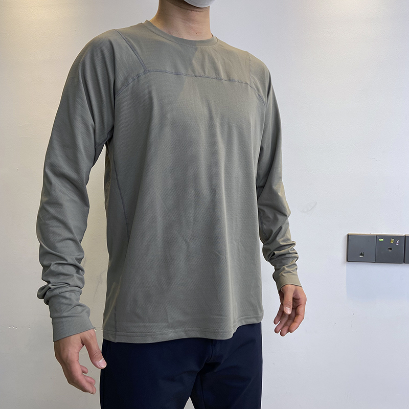 Running Sports Long-Sleeved T-Shirt Men's Solid Color Sweatshirt Versatile Round Neck Top Jogging Quick-Drying Shirt Running Sports Long-Sleeved T-Shirt Men's Solid Color Sweatshirt Versatile Round Neck Top Jogging Quick-Drying Shirt