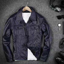 Special clearance casual pure cowhide leather men Spring and Autumn leather jacket thin coat leather leather men short