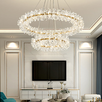 Modern light luxury crystal lamp simple atmospheric compound building creative personality restaurant master bedroom villa living room chandelier