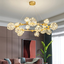 Full copper full Star chandelier 2021 New living room Restaurant Home Atmosphere Nordic bedrooms light extravagant foreground lights