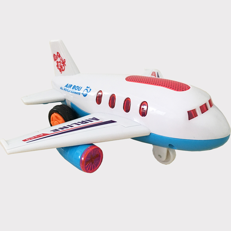 Children's inertial plane toy luminous music Drop-resistant taxiing air passenger airliner model