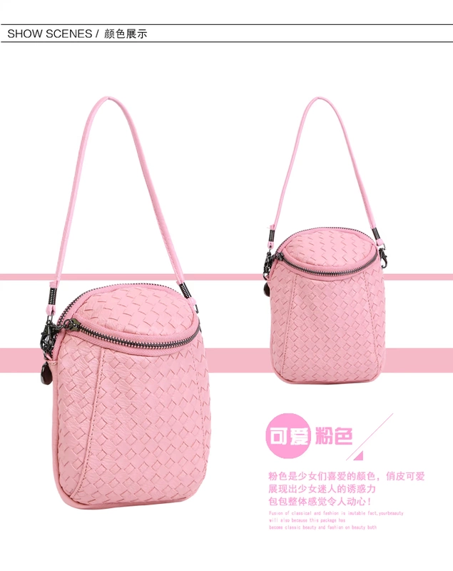 Túi điện thoại di động đơn giản túi nhỏ 2017 new mini coin purse vai túi Messenger Hàn Quốc hoang dã túi điện thoại di động nữ