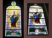 Czech production Church color hand-painted glass craft advanced price concessions