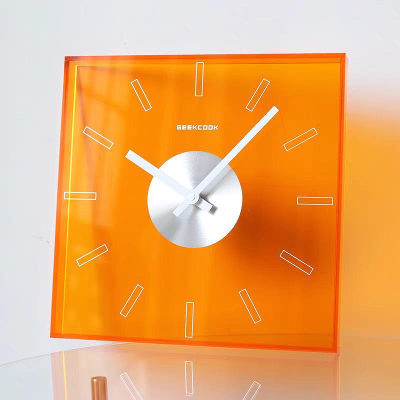 Simple Square Wall Clock, Silent, Living Room Wall Design, Stylish Home Decoration Clock, Acrylic