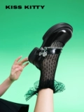 [KISSKITTY法式玛丽珍鞋单鞋厚底2023新款不累脚女鞋软底黑色JK鞋]