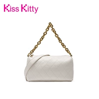 Kiss Kitty Белая мягкая сумка, 2020, в стиле Шанель, из натуральной кожи