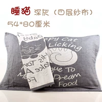 Хлопковая марлевая тонкая дышащая подушка, мультяшный платок, хорошо впитывает воду