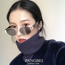 2020 new European and American personality Net red sun glasses fashion catwalk ins oval metal sunglasses retro Harajuku