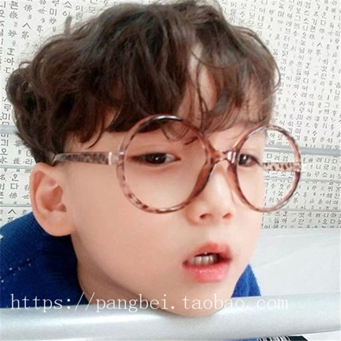 Hàn Quốc Chao Meng bé khung hình không có ống kính Ala Lei kính tròn bé trai thủy triều gọng kính cận nữ đẹp
