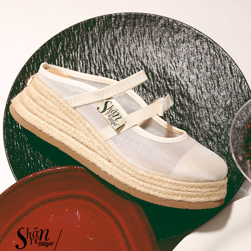 Zhao Lusi & Xu Yan Original Low-Heeled Version Shānren |   Baotou Mesh Slippers Women's Sandals for Outdoor Wear with Thick Soles