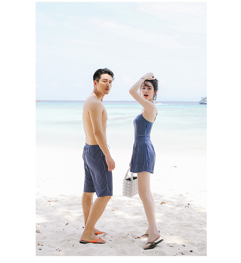 Cặp đôi đồ bơi nữ 2018 mới bảo thủ tụ tập backless gợi cảm Hàn Quốc Boxer Beach Quần Holiday Set 	đồ đi biển cặp đôi	