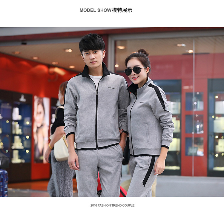361 cặp đôi thể thao phù hợp với mùa xuân và mùa thu chạy bộ thể thao nam chạy bộ thể thao dài tay phụ nữ mỏng phù hợp với hai mảnh - Thể thao sau áo thể thao nữ