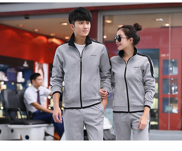 361 cặp đôi thể thao phù hợp với mùa xuân và mùa thu chạy bộ thể thao nam chạy bộ thể thao dài tay phụ nữ mỏng phù hợp với hai mảnh - Thể thao sau áo thể thao nữ