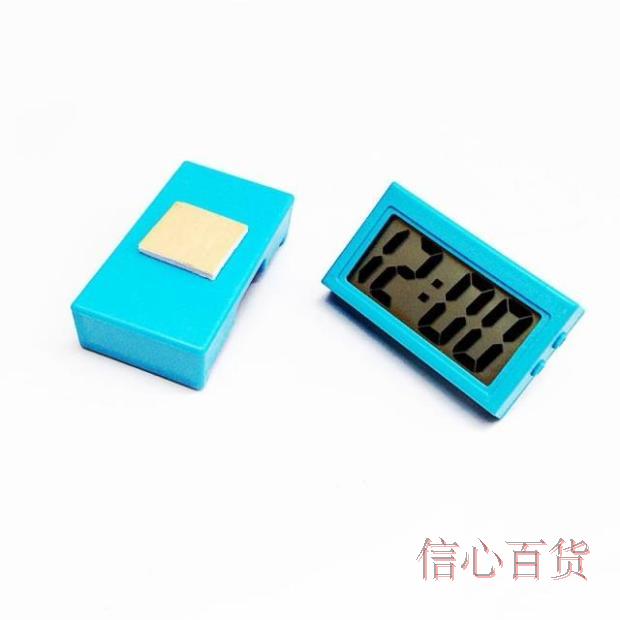 Đồng hồ xe điện tử đồng hồ kỹ thuật số mini LCD điện tử đồng hồ sinh viên kiểm tra thời gian xe cung cấp bảng dính - Ô tô nội thất Accesseries trang trí nội thất xe hơi
