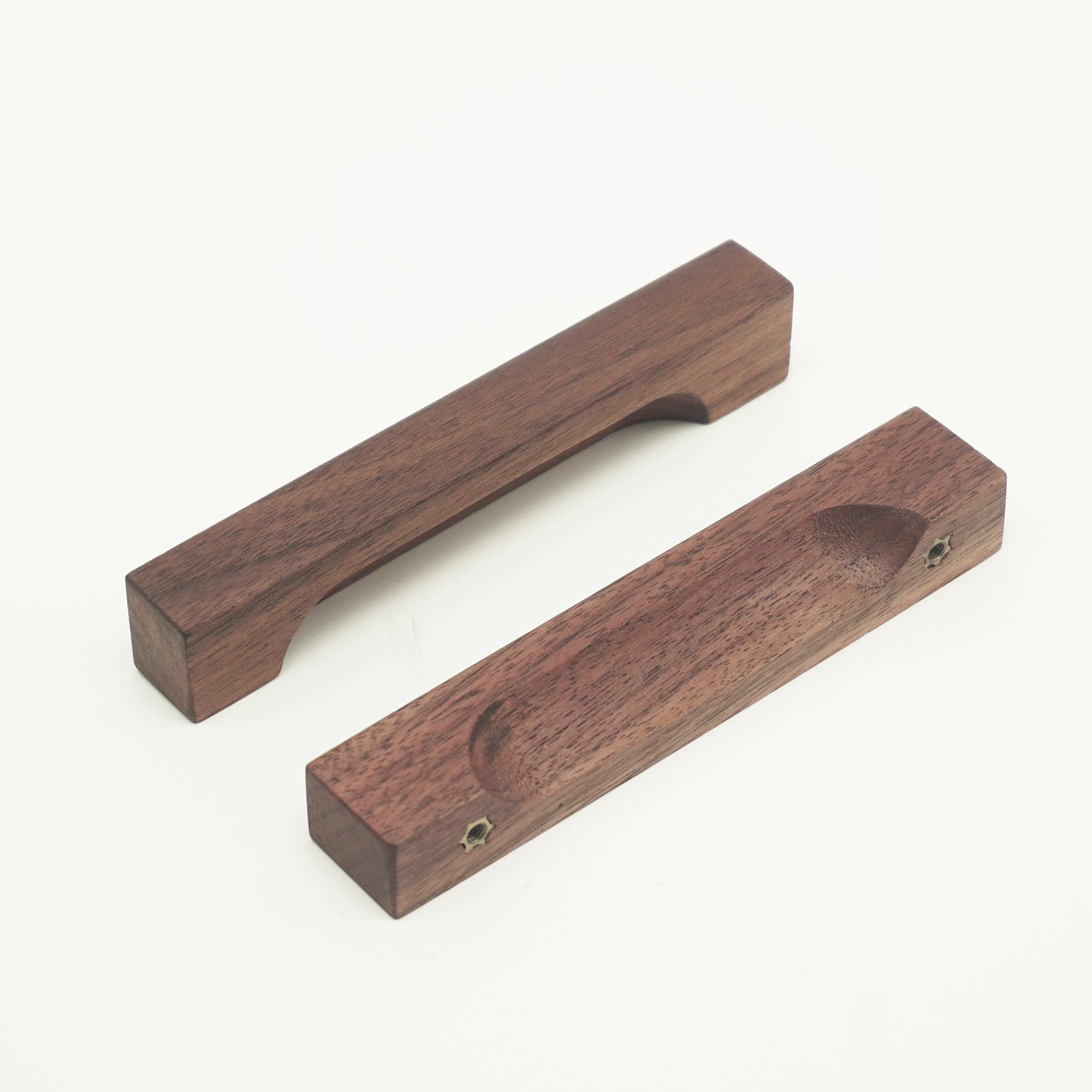 Antique black walnut one-word solid wood handle new Chinese-style exposed drawer strip brown cabinet door wardrobe handle