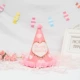 Dot Pink Big Peach Heart Hairy Cap