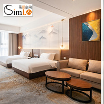 Jane Love Space New Chinese Zen Boutique Hotel Furniture Full Custom Writing Desk TV Wall Simlo-20