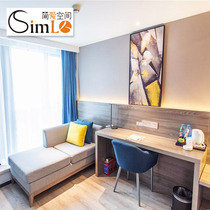 Jane Ai Space Business Chain Hotel Furniture Custom Room Furniture Full Set 1.2m 1.8m Bed Simlo-13