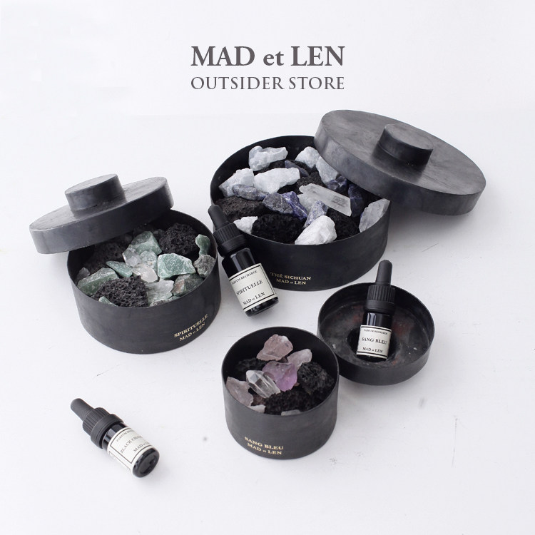 New in stock MAD ET LEN Volcanic rock Amber stone Crystal Ice Island mixed hot stamping tin can aromatherapy