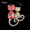 French Eternele Austrian Crystal Fashion Brooch Cat Brooch Accessory Sweet Pin Scarf Buckle