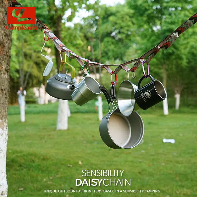 Outdoor new extended strap rope sensual lanyard Camping tent rope Storage accessories strap clothesline daisy chain