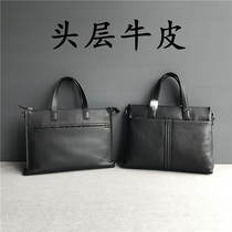 Mens briefcase foreign trade export Europe and America Business package commuter handbag computer bag single shoulder inclined satchel bag