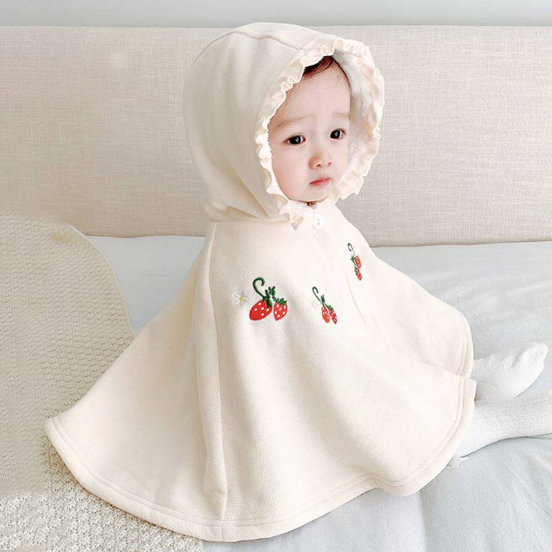 Baby Clock Princess in autumn winter wearing children's thin wind coat girl baby's cute pie shawl