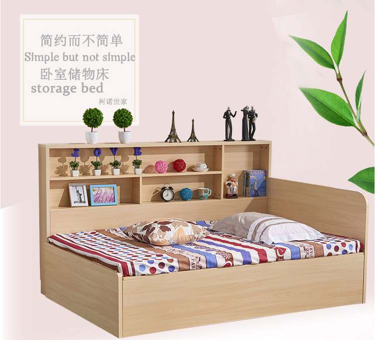 Đặc biệt mới cho trẻ em 1.21.5 giường m đơn giường đôi kết hợp giường kệ lưu trữ nâng sofa - Giường giường bọc nỉ