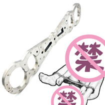 Black Emmy Heavy stainless steel hand foot fixing shackles with a texture Spice Toys Metal Hands and feet SM
