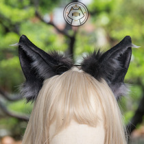 Chai One Studio cos pure manual simulation animal ear blue route love down KC hair accessories hairband hair hoop