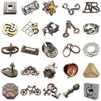 Magic Lock Gold Puzzle Unlock Toy Metal Ruban Lock Triangle Chain Gossip Lock Cage for Fetch Sting Ball Puzzle Lock