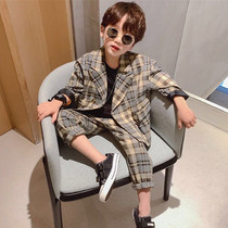 Boy Clothing Boy Autumn Clothing Suit 2021 New CUHK Child Casual Suit Han Edition Handsome Boy Super West Suit