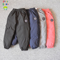 Childrens down pants boy outside wearing thickened girl winter pants light thin 90 white duck suede CUHK Scout 2020 new