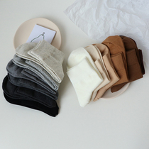 23 colors into warm color earth color solid color socks womens socks