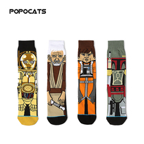 RMB39  5 Double Star Wars socks mens pure cotton medium stockings stockings socks cotton socks Boomers