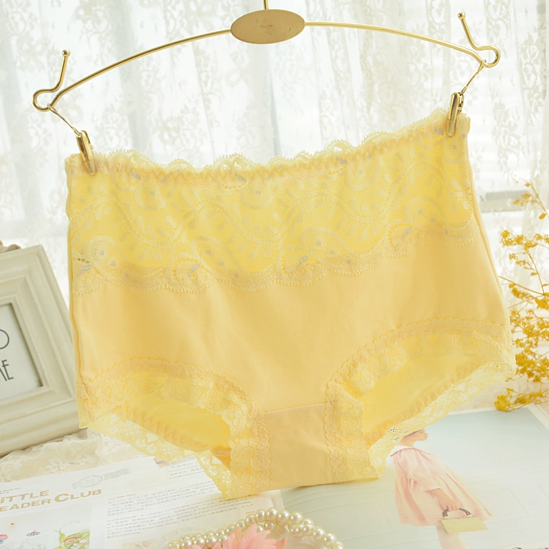 Boutique Deanfun Butterfly Ann Quần rắn màu Tummy Hip Push Cotton Mid-eo Eo cao Boxer 4 Hộp quà