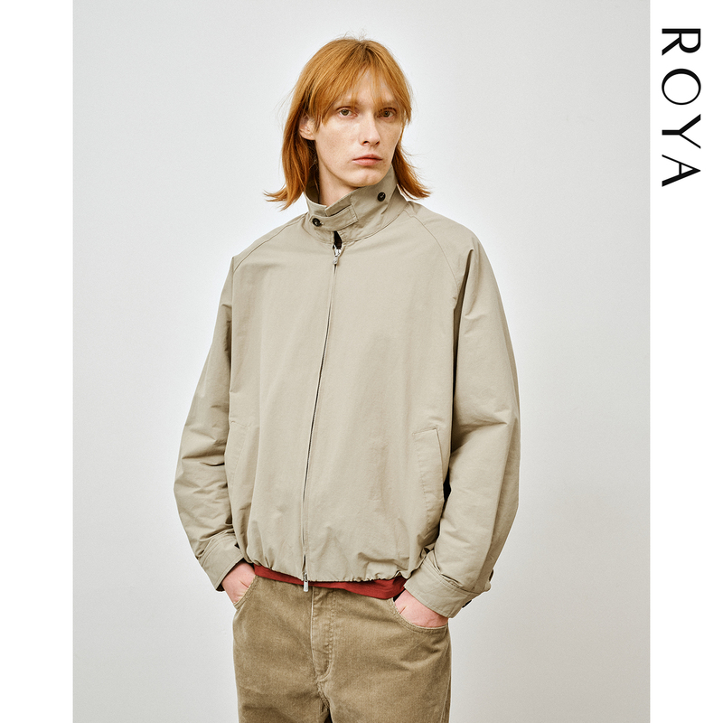 Roya｜3M Thinsulate G-Type Thin Quilted Harrington Jacket Short Loose Retro Lapel Coat for Men Autumn and Winter