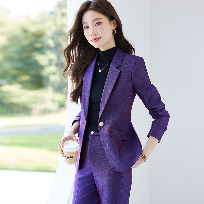 Purple Blazer for Women, Autumn 2026 New Style, High-End Professional Attire, Formal Wear, Interview Suit for Petite Women
