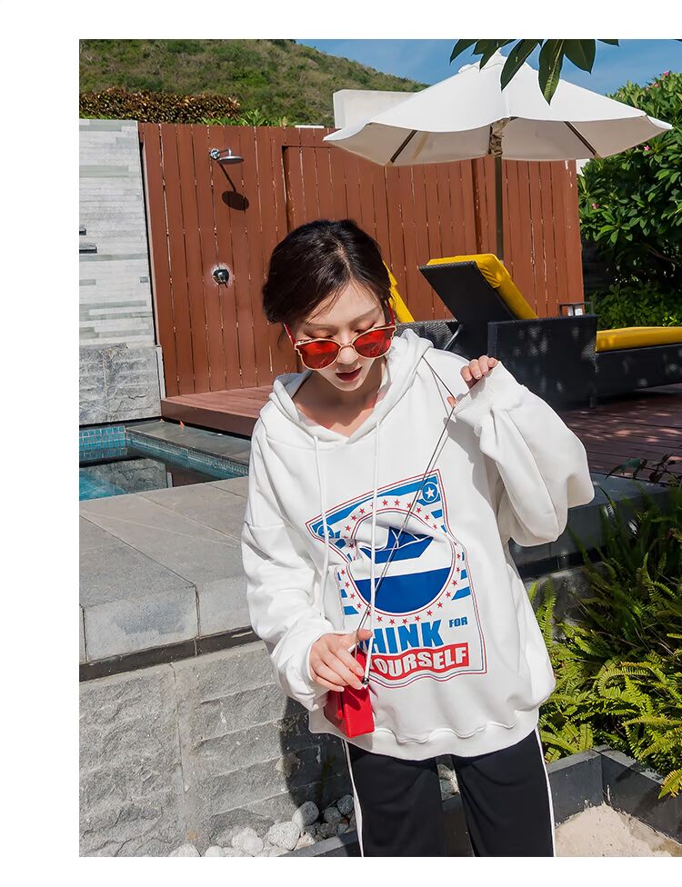Phụ nữ mang bầu mùa thu đông phù hợp với người mẫu thời trang 2018 áo len trắng mới thể thao rộng quần ống rộng hai bộ mẹ thủy triều áo bầu đẹp
