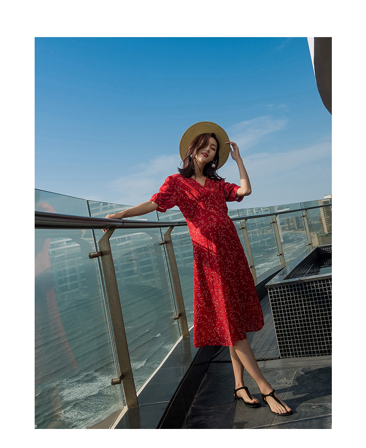 Váy bà bầu 2019 thời trang xuân hè hot mom thời trang đầm voan hoa trong đoạn dài cổ tích siêu tiên nữ hip - Áo thai sản áo váy cho bà bầu