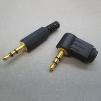 Gold-plated 3 5 repair headphone plug 3 5mm stereo plug dual-channel DIY headset 3 stereo welding head