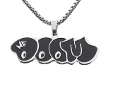 MF Doom MM Черное ожерелье Европейское и американское бренд Tide Мужчины и женщины хип -хоп