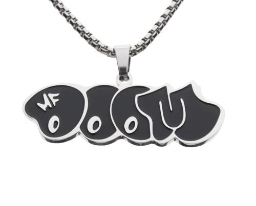 MF Doom MM Черное ожерелье Европейское и американское бренд Tide Мужчины и женщины хип -хоп