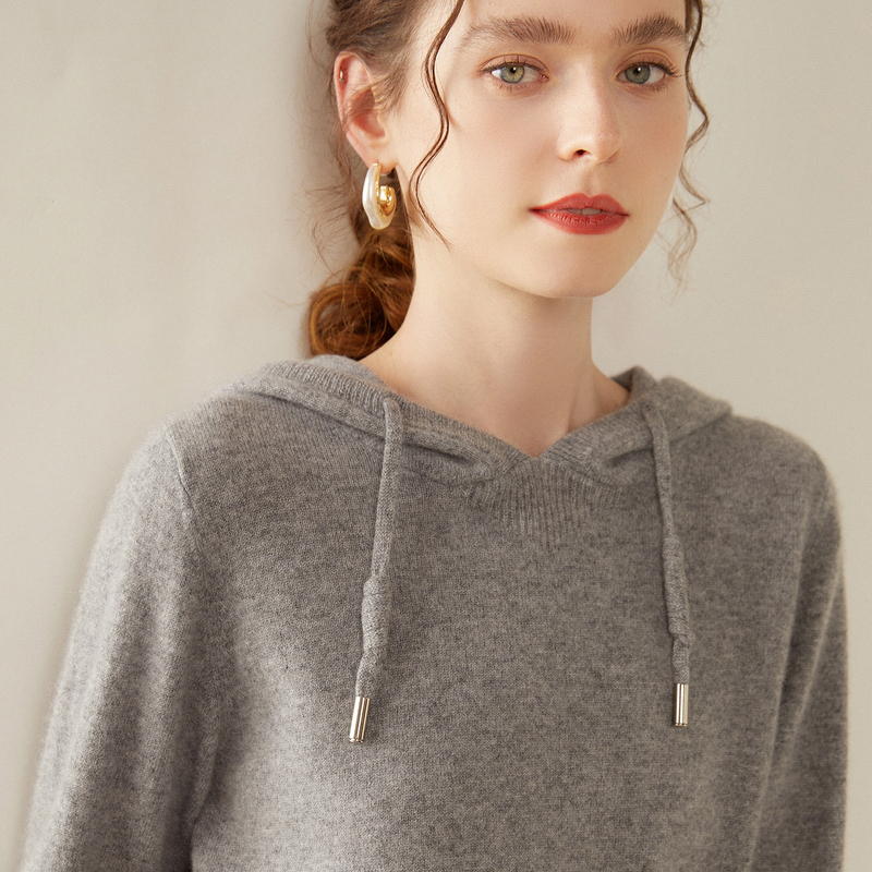Skin-Friendly and Warm! Women's Cashmere Hoodie, Solid Color, Loose Fit, Autumn and Winter, Hooded Sweater, Knitted Base Layer, Sweatshirt Jacket Skin-Friendly and Warm! Women's Cashmere Hoodie, Solid Color, Loose Fit, Autumn and Winter, Hooded Sweater, Knitted Base Layer, Sweatshirt Jacket