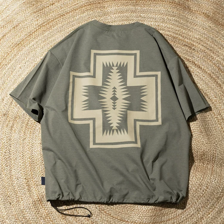 Японский закупщик PENDLETON FREAK'S STORE PENDON водопоглощение быстрая сушка футболка с коротким рукавом на шнурке