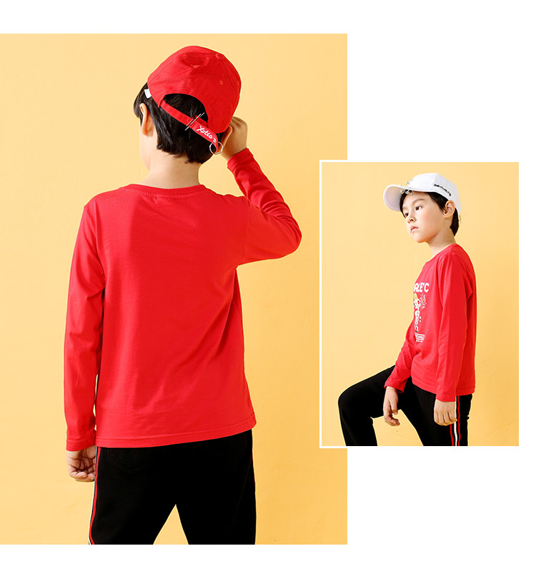 Haiwei boy mùa thu 2018 new boy áo dài tay bé trai áo phông bé trai mùa thu sơ mi trẻ em quần áo sành điệu cho be gái