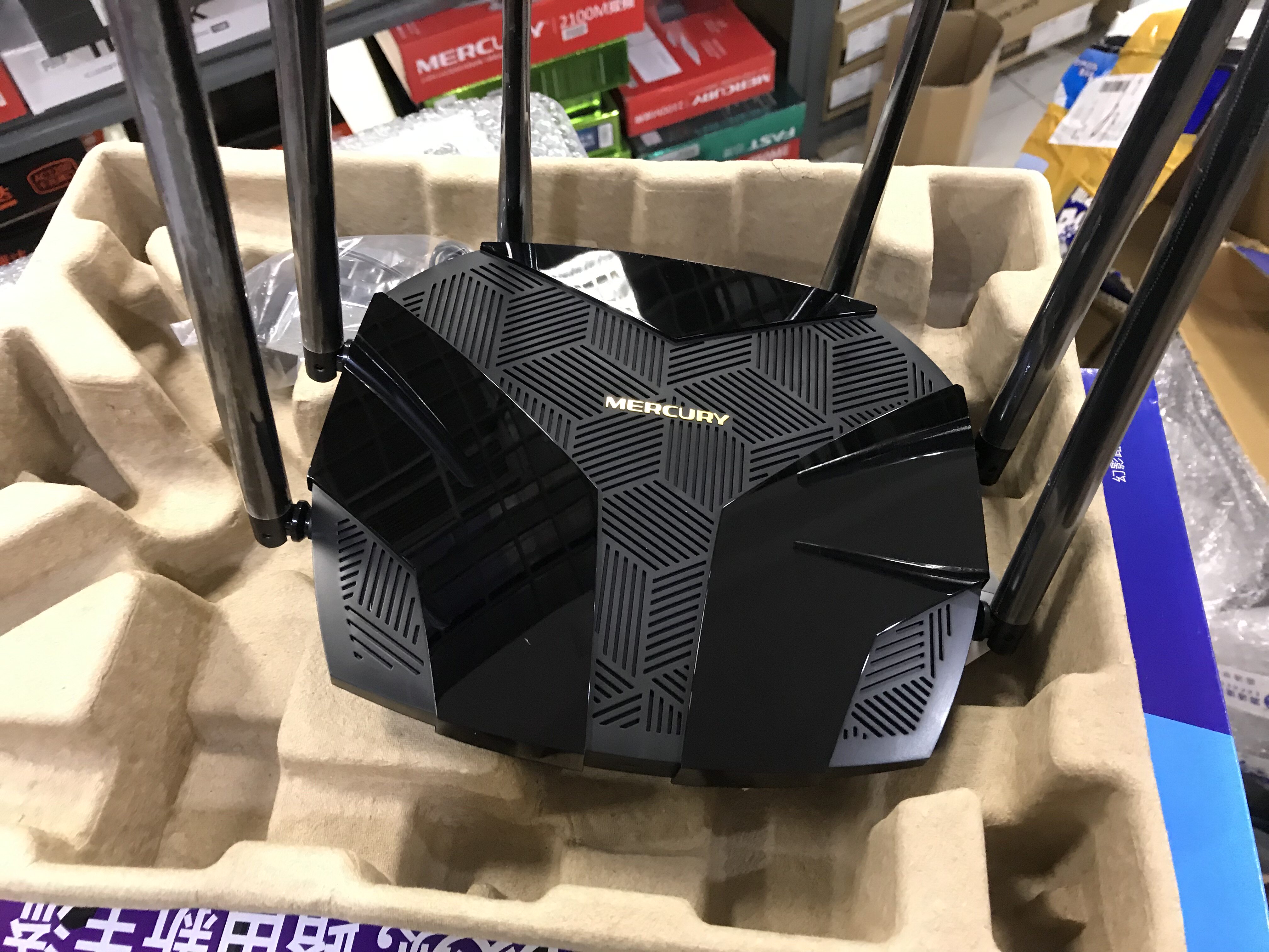 WiFi穿墙弱？不存在的！水星D196G路由器实测，六天线+1900M双频，我家全屋满格📶！_普通路由器_淘宝数码网
