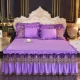 Châu Âu pha lê nhung ấm ren một mảnh giường váy bedspread Simmons đơn hoặc kép ngắn bộ mùa đông sang trọng giường 1.8m - Váy Petti