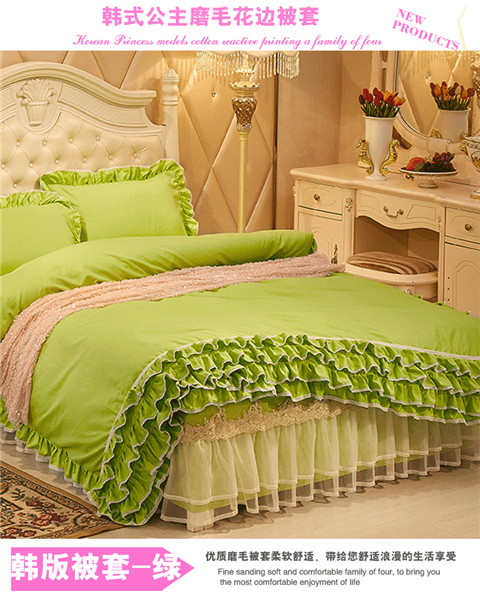 Hàn Quốc phiên bản của mùa xuân và mùa thu mặc ren một mảnh chăn mảnh duy nhất của ren quilt 200X230 tờ sinh đôi - Quilt Covers chăn giá rẻ
